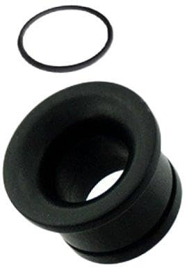 CHICNET Tribal Flesh Tunnel Holz schwarz Single Flared Holztunnel handgeschnitzt Eisenholz Plug Gummiring 10 mm