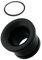CHICNET Tribal Flesh Tunnel Holz schwarz Single Flared Holztunnel handgeschnitzt Eisenholz Plug Gummiring 10 mm
