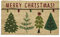 DII Outdoor Christmas Door Mat Collection Dekorative Fußmatte für den Urlaub, Veranda-Dekoration, Kokosfaser Polyvinyl Chlorid (PVC), Merry Trees, 1'5 x 2'5 (Rectangular)