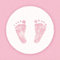 Servietten Lunch / Party / Taufe 33x33cm Baby Steps Girl