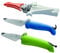 Kuhn Rikon Kinderkitchen Set, Bleu Chien sans Dents 1x Ciseaux avec protège-Lame, Couteau pour Enfants à partir de 3 Ans, 3 pièces, Plastique, Blanc, Blue et Vert, 26 x 19,5 x 4 cm
