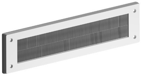 STORMGUARD 06SR0150000W Internal PVC Letter Box Brush Cover-White, Aluminium, External dimentions 335mm x 75mm Aperture 279mm x45mm, White