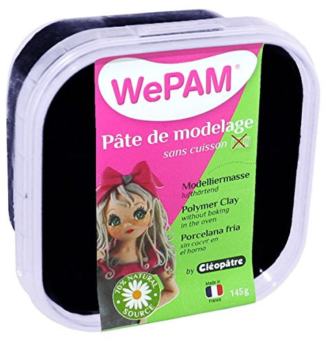 WePAM - PFWBLK-145 - Lufthärtende Modelliermasse, 145 g, Schwarz