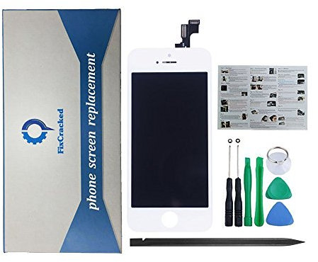 iPhone 5S LCD Ersatz inklusive iPhone 5s LCD Display und Digitizer (AT & T/Verizon/Sprint/T-Mobile) weiß für Modell A1453/A1457/A1528/A1530/A1533