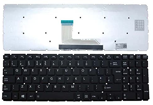 Keyboards4Laptops Royaume-Uni Noir Windows 8 Clavier pour Ordinateur Portable (PC) de Remplacement Compatible avec Toshiba Satellite L50-B-136