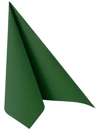 PAPSTAR 1 Karton = 5x50 Servietten ROYAL Collection 1/4-Falz 40 cm x 40 cm dunkelgrün 11606