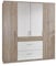 Wimex Kleiderschrank/ Drehtürenschrank Click, 4 Türen, 2 große, 1 kleine Schublade, (B/H/T) 180 x 199 x 58 cm, Eiche Sägerau/ Absetzung Weiß