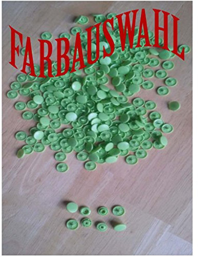 50 Nähfrei KAM Snaps Druckknöpfe MATT, T5 = 12,5 mm Nachfüllpack Farbauswahl (B44-Limette)