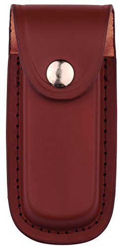 Herbertz Solingen Unisex Messer-etui, Braunes Leder, Gürtelschlaufe Messer, grau, M EU