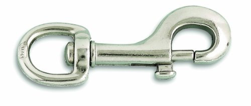 Chapuis 180/80X16N Karabinerhaken, vernickelter Stahl, 8 cm, 20 Stück