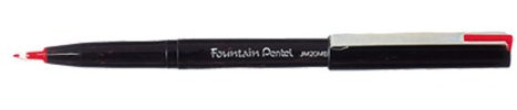 Pentel Delta Shaped Fibre Tip Variable Line Width Fountain Pen - Red