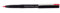 Pentel Delta Shaped Fibre Tip Variable Line Width Fountain Pen - Red