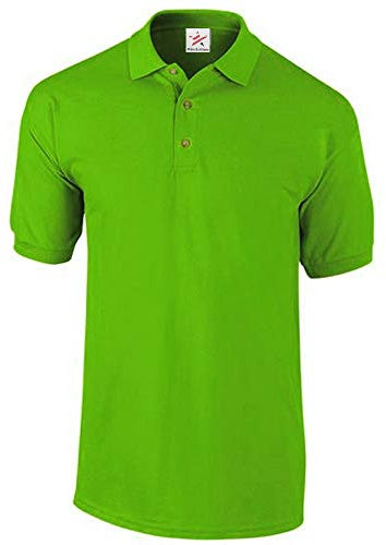 Small Kelly Green Quality Polo Shirts with Front Placket and Button Ideal for Work wear or Casual wear