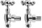 iBathUK | Traditional Chrome Straight Radiator Valves 15mm Central Heating Taps RA34A