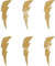 24 Gold Lightning Bolt Fabric Glitter Iron-On Fabric Transfer applique 1 inch