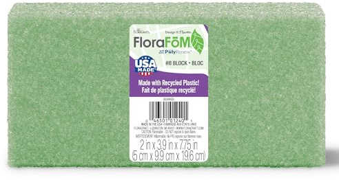 FloraCraft FloraFōM Block 2 Inch x 3.9 Inch x 7.75 Inch Green