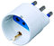 Techly 300200 Adattatore Spina 16A Presa Schuko Bianco Bianco