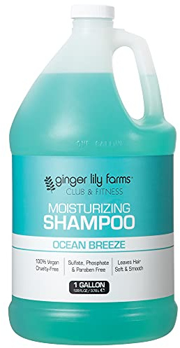 Ginger Lily Farms Club & Fitness Ocean Breeze Feuchtigkeits-Shampoo, 100 % vegan, Paraben, Sulfat, Phosphat, Gluten und ohne Tierversuche