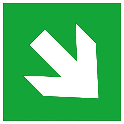 Betriebsausstattung24® Rettungsz. 150x150mm Fol., Pfeil auf-/abwärts