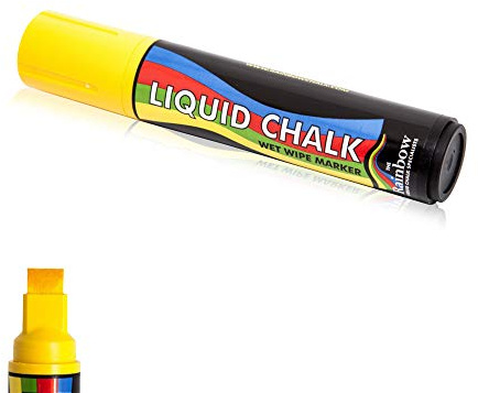 Liquid Chalk Marker Pen Large Yellow - 15mm Nib