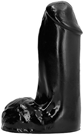 All Black Dicke Analdildo/Analplug - 13 cm Länge - Schwarz
