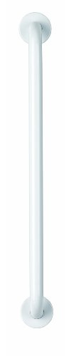 Croydex AP501222 600 mm Safety Support Rail Stainless Steel White Grab Bar for Bathroom