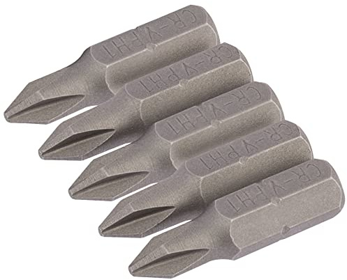 Draper 64017 No.1 1/4 Hex Cross Slot Insert Bit 25mm Long (5 Piece)