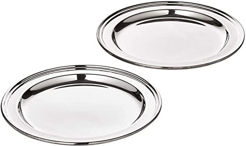 EDZARD 2er Set Untersetzer Faden (ø 13 cm), schwerversilbert, Gläserteller, Flaschenuntersetzer