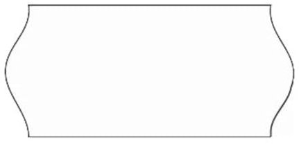 SATO 26x12mm White Wavy Edge Permanent Labels (18k) for Samark 26/Kendo 26 or Lynx Lite 2612 Price Gun