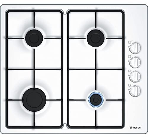 Bosch Serie 2 PBP6B2B60 - Placa de gas integrada (1000 W, acero inoxidable, color blanco fundido)