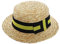 Adults Straw Boater Hat - Lightweight, Woven Straw Hat With Black and Yellow Striped Band - Perfect for Any Fancy Dress Party