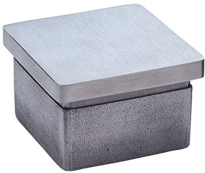 CROSO Endkappe eckig für Vierkantrohr 25x25 mm | Edelstahl V2A geschliffen | 1 Stück