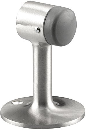 Prime-Line Products J 4847 1-Hole Door Stop, Floor Mount, Satin Nickel
