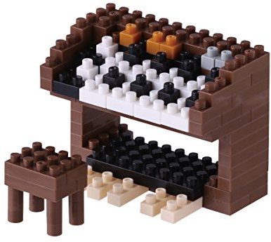 nanoblock NBC-148 - Electric Organ / Orgel, Minibaustein 3D-Puzzle, Mini Collection Serie, 100 Teile, Schwierigkeitsstufe 2, mittel