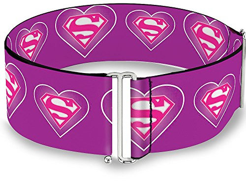 Buckle-Down Damen Cinch Gürtel Superman Logo in Heart Purple 58,4-106,7 cm