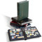 Leuchtturm Briefmarken-Sammel-Album, Einsteckbuch Premium, DIN A4, 32 Schwarze Seiten, wattierter Ledereinband, schwarz