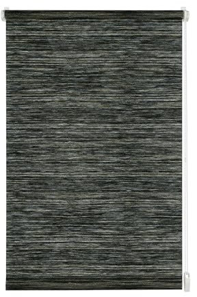 Gardinia Rollo zum Klemmen oder Kleben, Tageslicht-Rollo, Blickdicht, Alle Montage-Teile inklusive, EASYFIX Rollo Natur, Schwarz/Weiß, 60 x 150 cm (BxH)