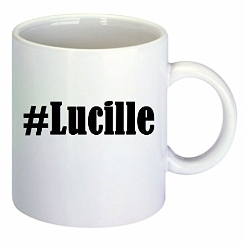 Reifen-Markt #Lucille Keramik Kaffeebecher 330 ml, weiß Teetasse Spülmaschinenfest mikrowellengeeignet Geschenkidee, Motiv 157608