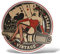 erreinge Sticker Pin-UP Moto Rider Biker Adesivo Sagomato in PVC per Decalcomania Parete Murale Auto Moto Casco Camper Laptop - cm 12