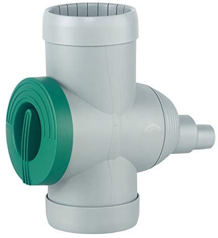 Regenwasserfilter Regensammler Inox mit Edelstahlsieb und Absperrhahn braun für Fallrohre Ø 68-100 mm zum Befüllen von Regentonnen