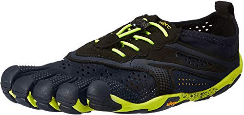 Vibram FiveFingers V-Run, Chaussures de Running Compétition homme - Noir - Black (Black/Yellow) - 42 EU