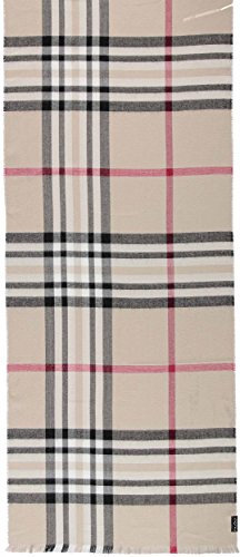 FRAAS Karierter XXL-Schal für Damen & Herren - Made in Germany - Moderner Decken-Schal - Plaid mit Karo-Muster - Perfekt für Frühling und Sommer Taupe