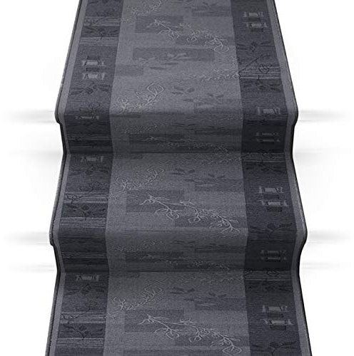 casa pura Treppenteppich Treppenläufer | viele Größen | stilvoller Läufer für den durchlaufenden Treppenbelag | GUT-Siegel | Qualitätsprodukt aus Deutschland (grau 67x400 cm)