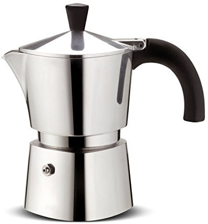 Lagostina Caffettiera Linea Brava, Alluminio e Plastica, capacità 6 Tazze