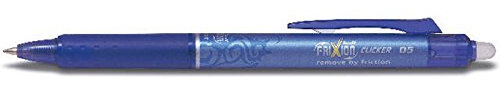 PILOT Tintenroller Frixion Ball Clicker 05 [Strichstärke 0,3 mm] (5er Sparpack, blau)