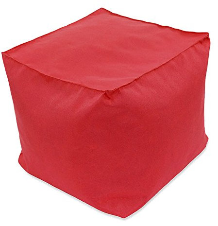 Sitzsack Cube rot innen außen 40 x 40 x 40 cm – Polyester