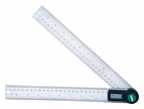 INSIZE 2176-200 Digitaler Winkelmesser, 0-360 Grad, 200 mm