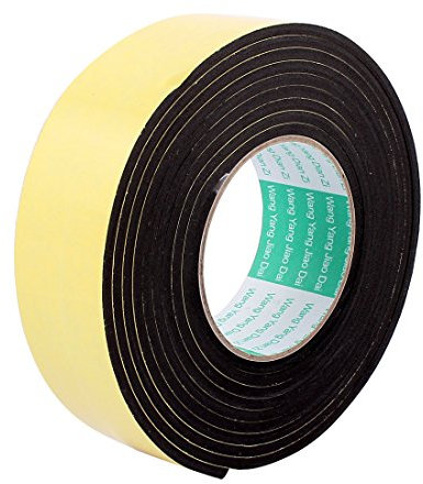 sourcing map 45mmx4mm einseitig Abdichtung Stoßfest Kleber Schwamm Streife Schwammband 10Ft DE de