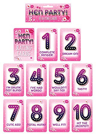 Henbrandt Hen Party: Male Rating Cards