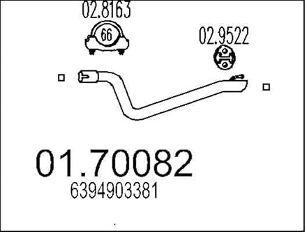 MTS Company 01.70082 Abgasrohr